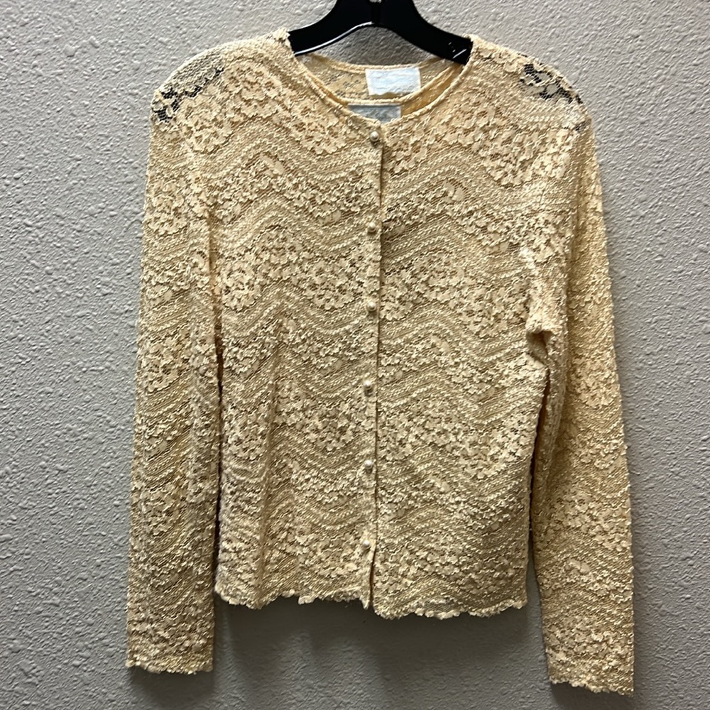 Hanky Panky Romantic Delicate Lace Cardigan and Tank Top Set Size S